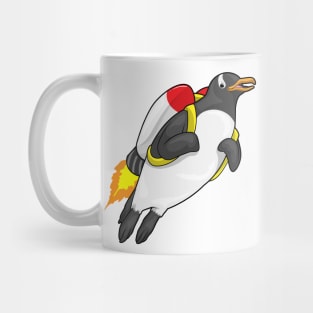 Penguin Flying Jetpack Mug